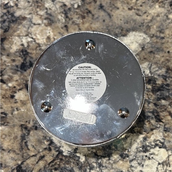 Bath & Body Works Silver Glitter Candle Holder Christmas Theme - Picture 5 of 5